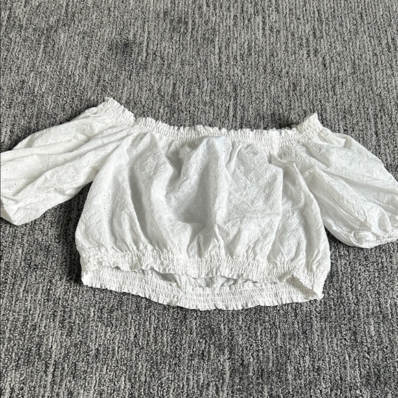 Divided Elegant Off-Shoulder White Top - Picture 1 of 1